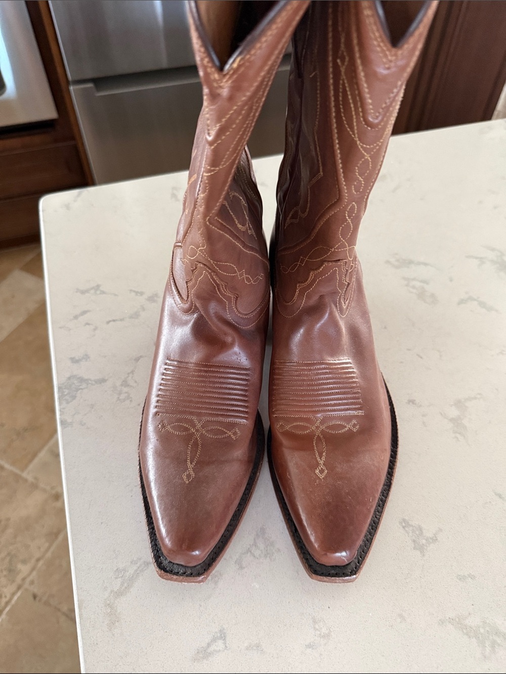 Tony Lama Brown Women's Western Heeled Boots